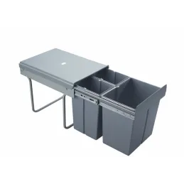 Izvlačni kanti za smeće 400 mm - 2x10L + 1x20L / Siva