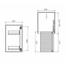 Izvlačni cipelin, 2 police s prigušenjem