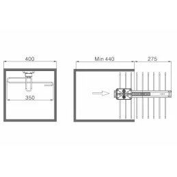 Izvlačni vješalica za hlače / Sjajni krom