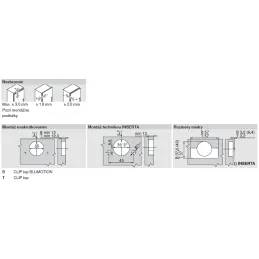 Kapak s ugradnjom 110° CLIP TOP - BLUMOTION / S prigušivanjem