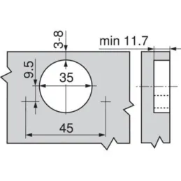 Zavjesa opterećena 155° CLIP s nultim prekoračenjem