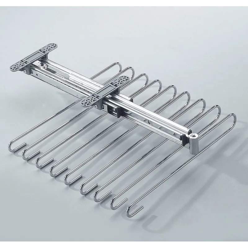 Izvlačni vješalica za hlače / sjajni krom