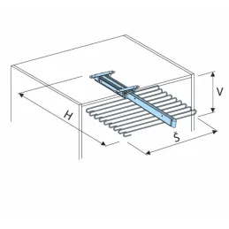 Izvlačni vješalica za hlače / sjajni krom