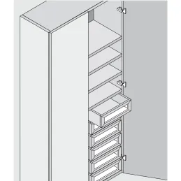 Klizna vrata opterećena 155° CLIP bez preklopa - bez opruge