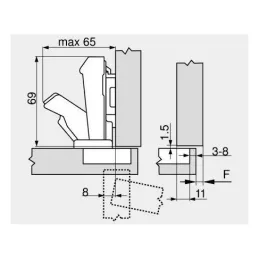 Nosač pod kutom od 170° CLIP TOP
