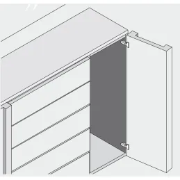 Zavesa za teška vrata s poluotvaranjem 95° CLIP TOP s prigušenjem