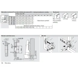 Zavjesa umetnuta na aluminijumska vrata CLIP TOP 95° s prigušenjem
