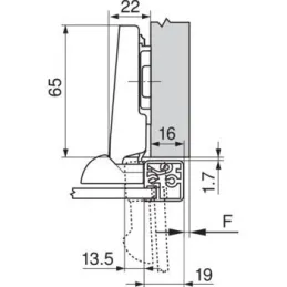 Nosive ALU vrata CLIP TOP 95°