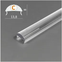 Poklopac za LED profil C KLIP / Linearna leća 60°