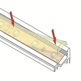 Poklopac za LED profil C KLIP / Linearna leća 60°