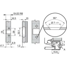 Polupoklopljeni zavjes za aluminijska vrata CLIP TOP 95°