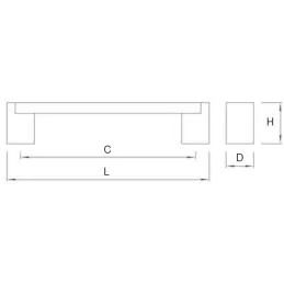 Ručka CUBICON / Imitacija nehrđajućeg čelika