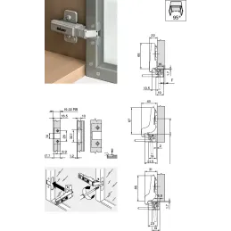 Navlaka za aluminijska vrata CLIP TOP 95° - bez opruge