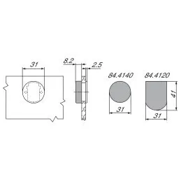 Nosivost za staklo CLIP TOP 94°