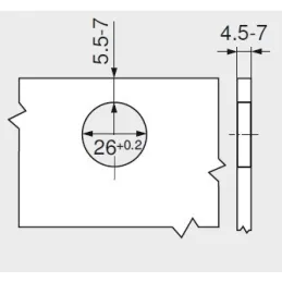 Zavjesa pričvršćena na staklo CLIP TOP 94°