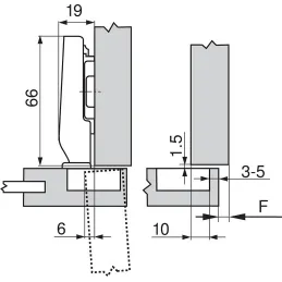 MINI viseći nosač CLIP TOP 94°
