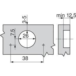 MINI viseći nosač CLIP TOP 94°