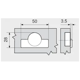 MINI viseći nosač CLIP TOP 94°