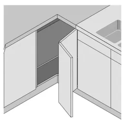 Kutni zavjes za preklopna vrata CLIP TOP