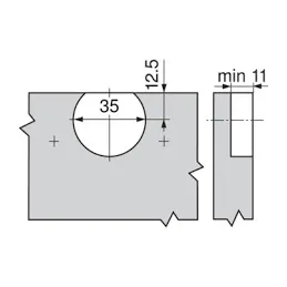 Kutni zavjes za preklopna vrata CLIP TOP