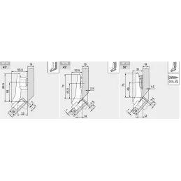 Zavjesa s nagibom od 45° CLIP TOP s prigušivanjem