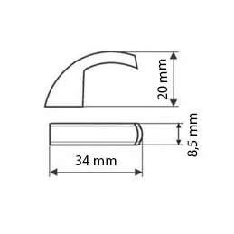 Gumb CATHARINE / Nikel brušen