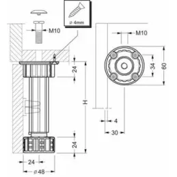 3-dijelni nožić za sok / Crna