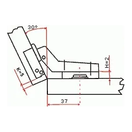Zavjesa 30° SLIDE-ON s podloškom