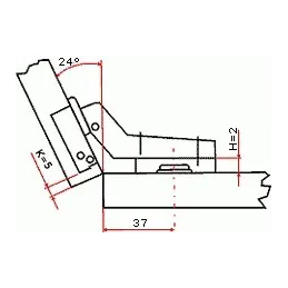 Zavjesa 30° SLIDE-ON s podloškom