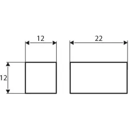 Ručka gumba BLOCK / Aluminij