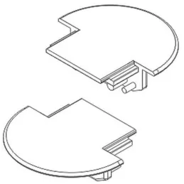 Set završetaka za profil Groove 10 BC/UX polukružni / Par