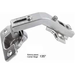 Zavjesa 135° SLIDE-ON s podloškom