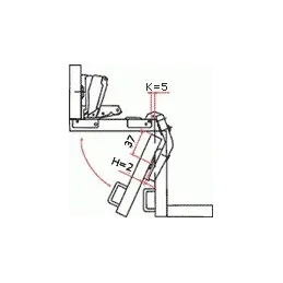 Zavjesa 135° SLIDE-ON s podloškom