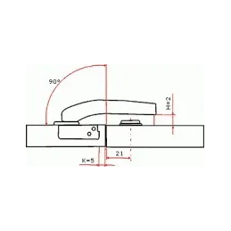 Klizač od 90° SLIDE-ON s podloškom