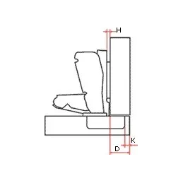 Zavjesa 165° CLIP s prigušivanjem i podloškom