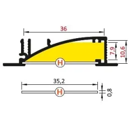 Poklopac za LED profil H