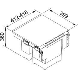 Kanta za smeće FRANKE Garbo 45-2