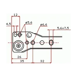 Obični klizni mehanizam na kotačićima - bijeli