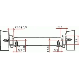 Obični klizni mehanizam na kotačićima - bijeli