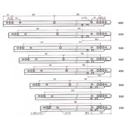 Obični izvlačni sustav s kotačićima - saten