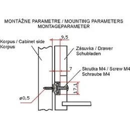 Ležajni izvlačak 17mm