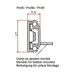 Podni nosač ležaja 27mm