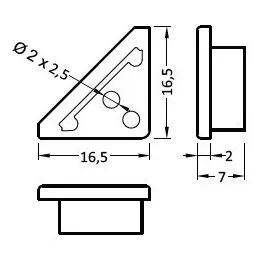 Set završnih kapica za profil CABI12 / Par