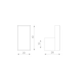 Vješalica DESIGNO / Crna mat