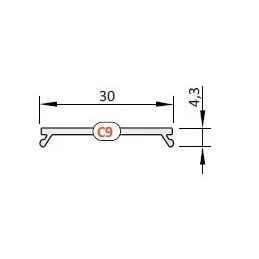 Poklopac za LED profil C9 KLIP