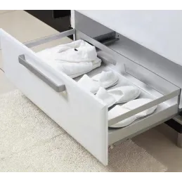 Izvlačni rešetka s pričvršćivanjem na vrata i s amortizacijom / aluminij