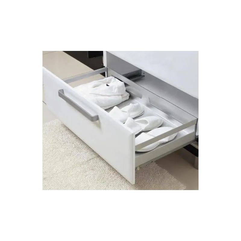 Izvlačni rešetka s pričvršćivanjem na vrata i s amortizacijom / aluminij