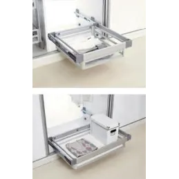 Izvlačna košara za ormar s amortizacijom / aluminij