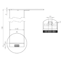 Nogica za namještaj KIMI krom