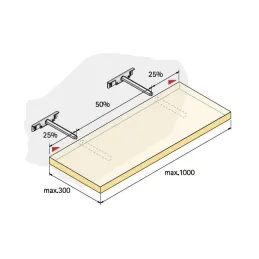Skrita konzola 11 x 110 mm
